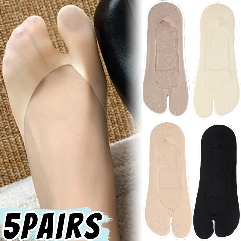 Toe Sock Split - 1/5 أزواج جوارب نسائية تابي من