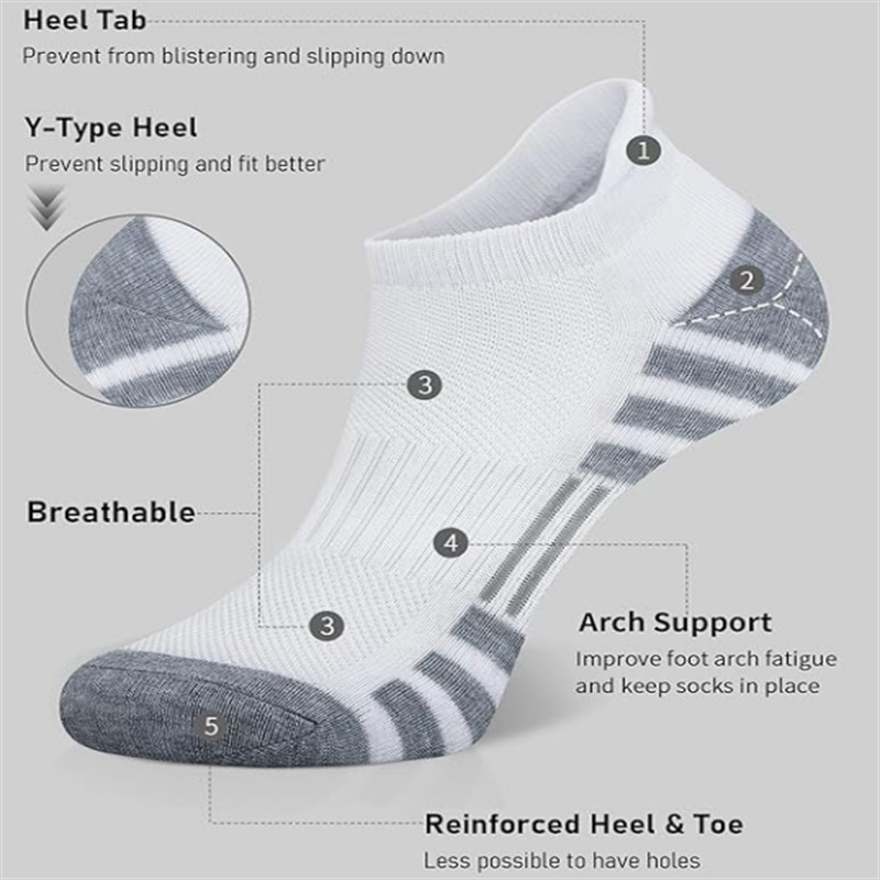 6/24 أزواج من الجوارب الرياضية - مراجعة Ankle Sock Low Cut وسعره