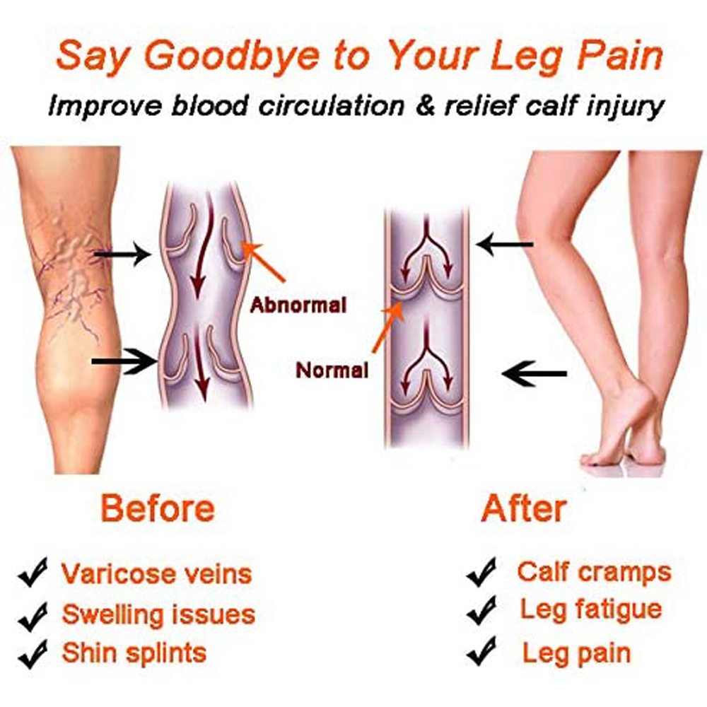 1 زوج العجل كم ضغط الساق جورب  - مراجعة Compression Sleeve Calf وسعره