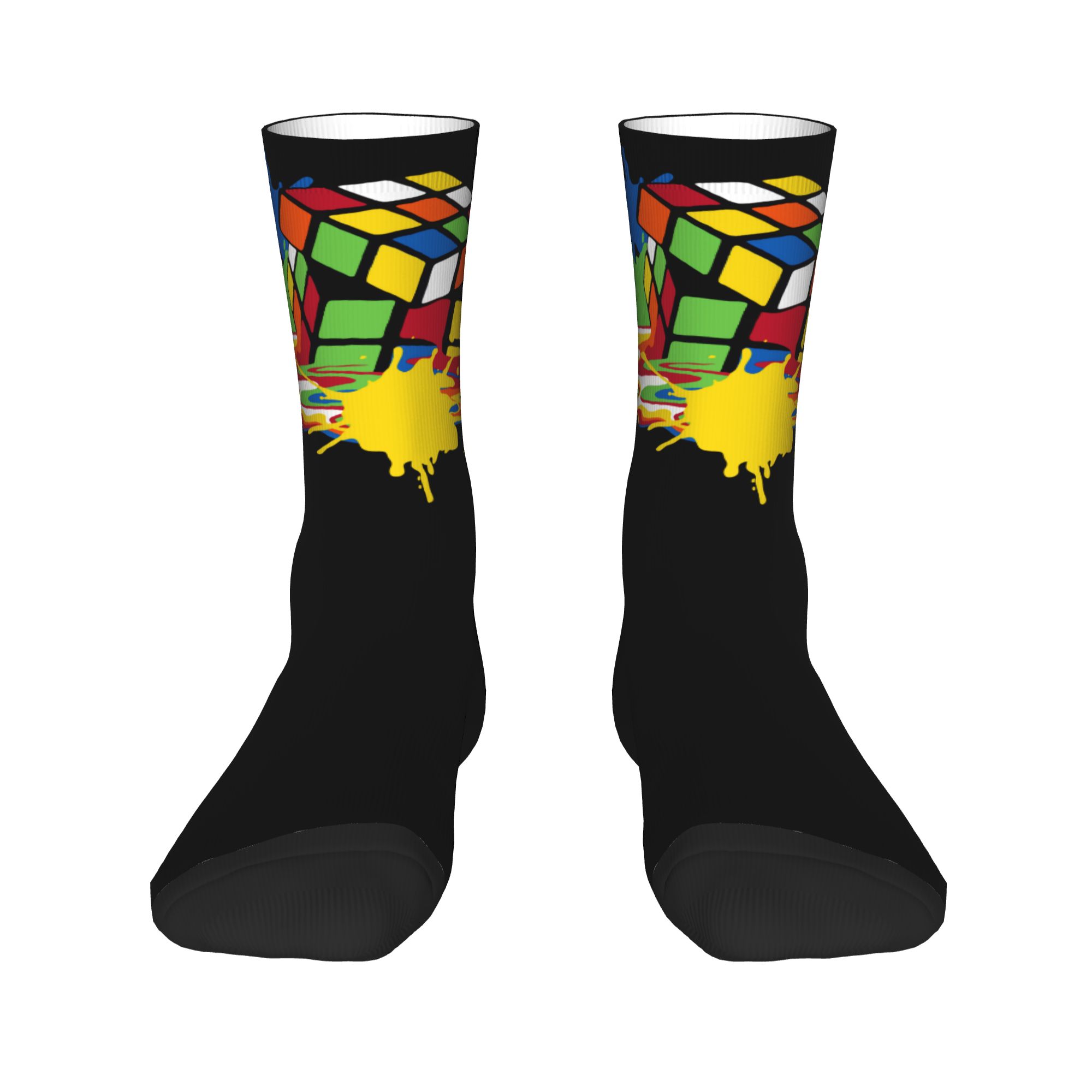 جوارب مخصصة بتصميم مكعب روبيك  - مراجعة Dress Sock Men وسعره